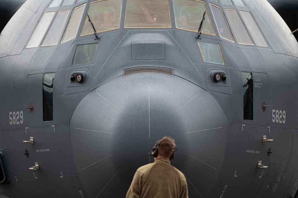 An Alaska Air National Guard HC-130J Combat King II Conducts Training Mission with Guardian Angels