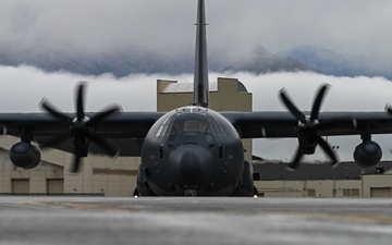 An Alaska Air National Guard HC-130J Combat King II Conducts Training Mission with Guardian Angels