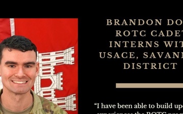 ROTC Cadet Brandon Dove completes USACE internship