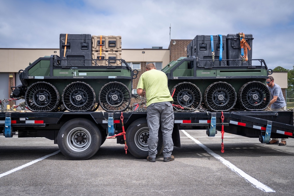 2nd MLG Welcomes the THeMIS and Hunter WOLF unmanned ground vehicles