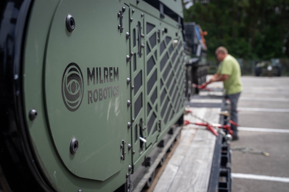 2nd MLG Welcomes the THeMIS and Hunter WOLF unmanned ground vehicles