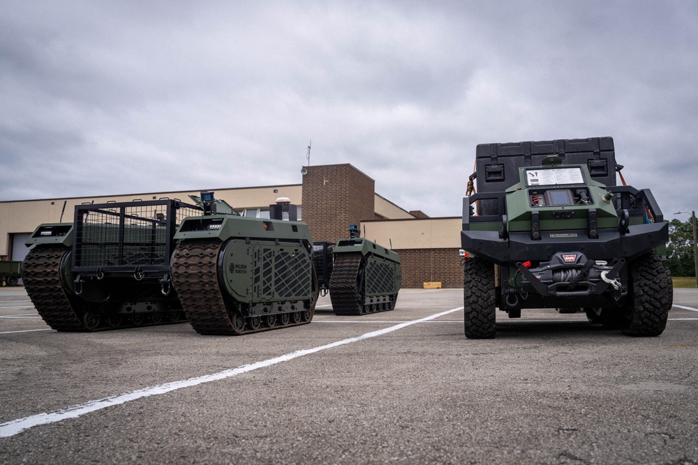 2nd MLG Welcomes the THeMIS and Hunter WOLF unmanned ground vehicles