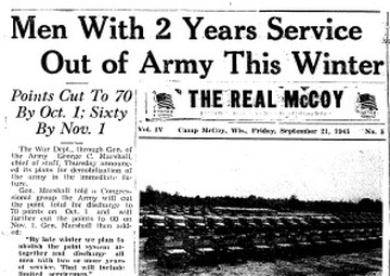 This Month in Fort McCoy History — September World War II years, 1942-1945