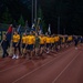 Sailors selected for chief petty officer PT with Rear Adm. Nash