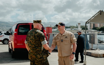 Judge Advocate General of the Navy Major General David Bligh and Staff visit USS Toledo (SSN 769)