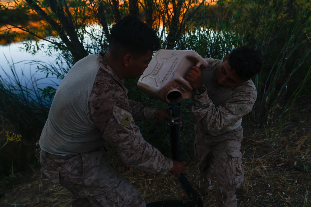 MWSS-373 conducts water purification for exercise Coastal Forge