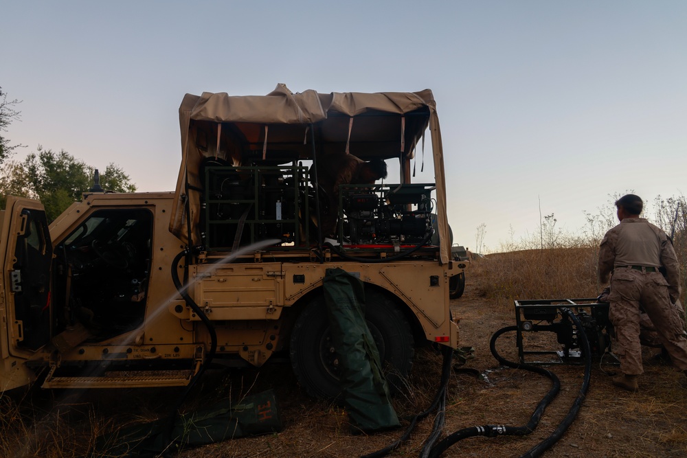 MWSS-373 conducts water purification for exercise Coastal Forge