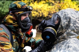110th Chemical Battalion Conducts Decontamination Procedures with Belgian Armed Forces during Toxic Valley 25