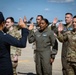 U.S. Air Force Thunderbirds perform a reenlistment ceremony during the 2025 Joint Base Andrews Air Show