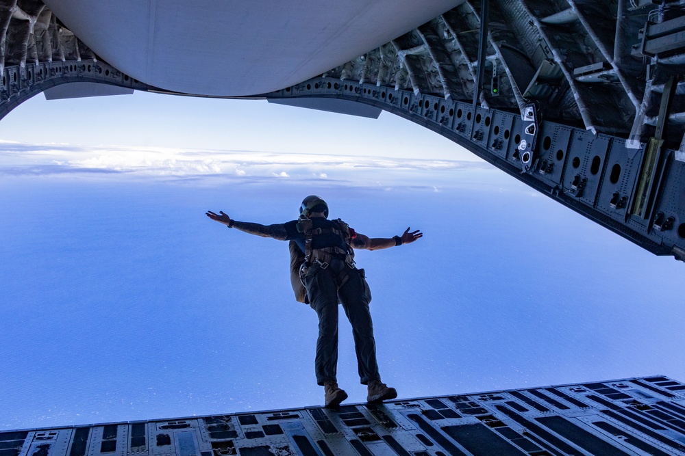 From the Sky to Across the Sea: Airmen and Marines Drop Together at MCBH