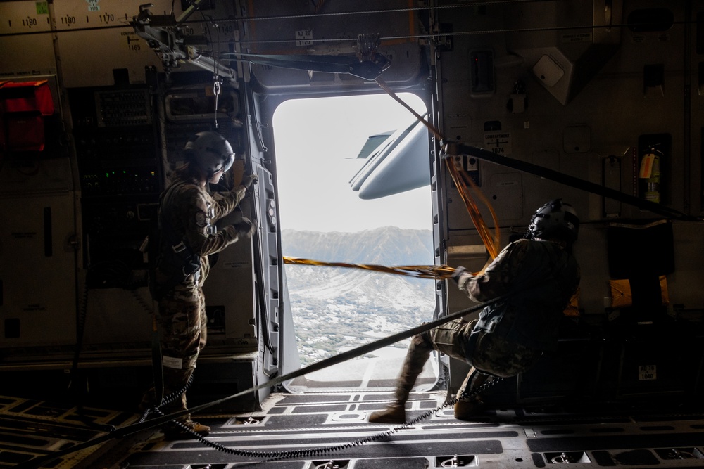 From the Sky to Across the Sea: Airmen and Marines Drop Together at MCBH