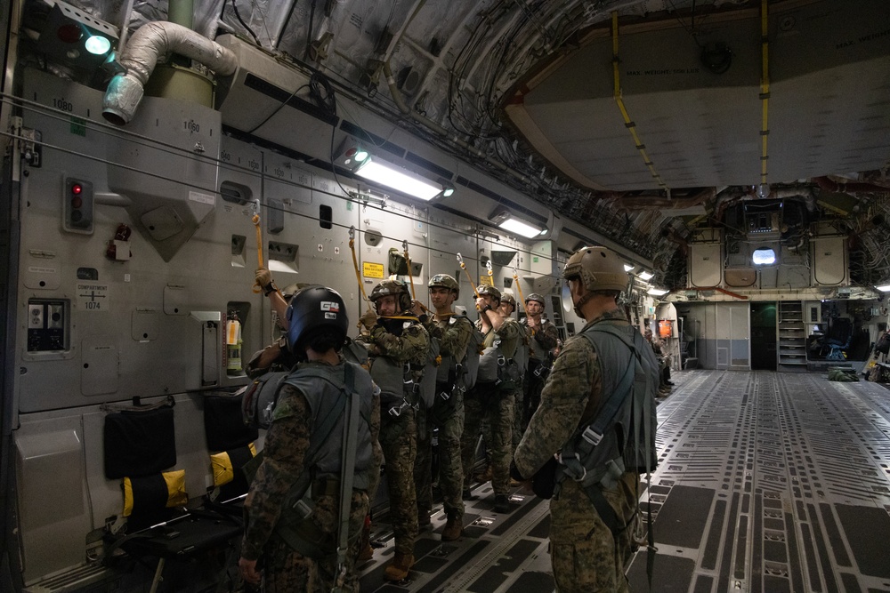 From the Sky to Across the Sea: Airmen and Marines Drop Together at MCBH
