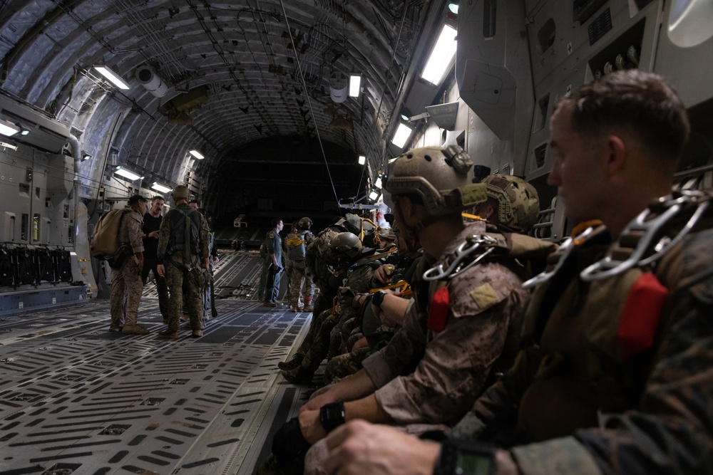 From the Sky to Across the Sea: Airmen and Marines Drop Together at MCBH