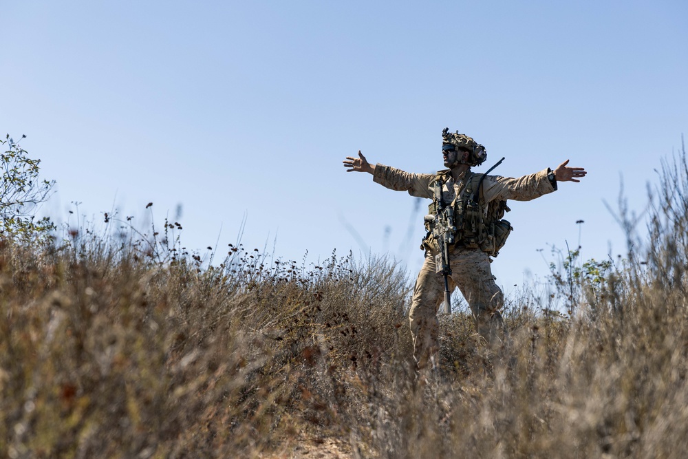 U.S. Marines with 2nd Bn., 4th Marines conduct patrol exercise