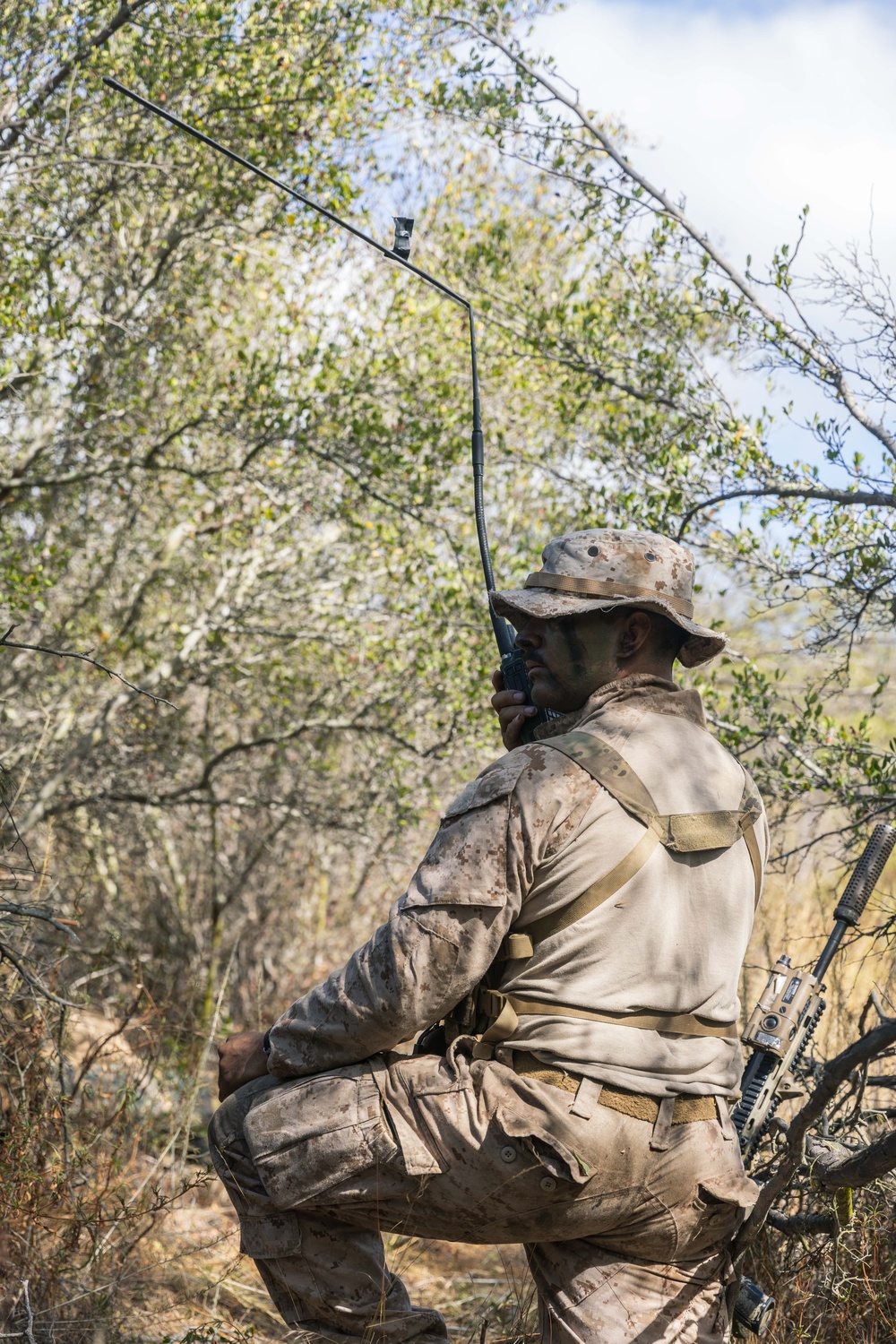 U.S. Marines with 2nd Bn., 4th Marines conduct patrol exercise