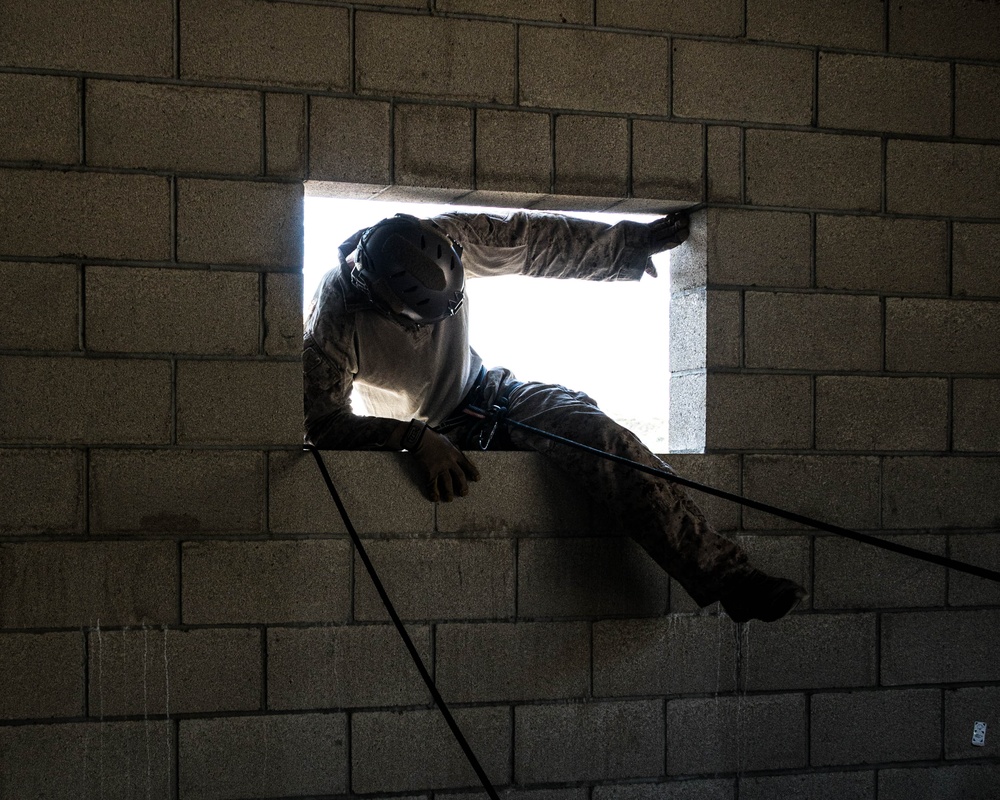 BLT 3/5 and V11 Marines conduct urban operations training and steep earth climbing during ACC