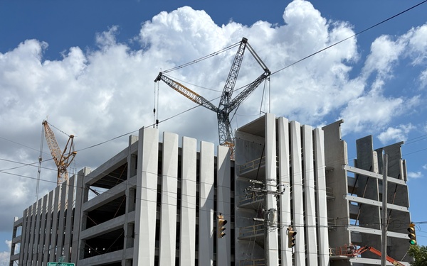 New Parking Garage Takes Shape for Sailors, Shipyard Workers