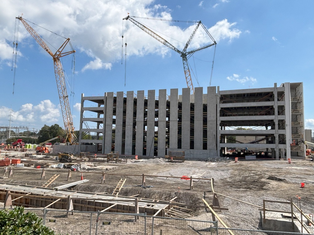 New Parking Garage Takes Shape for Sailors, Shipyard Workers