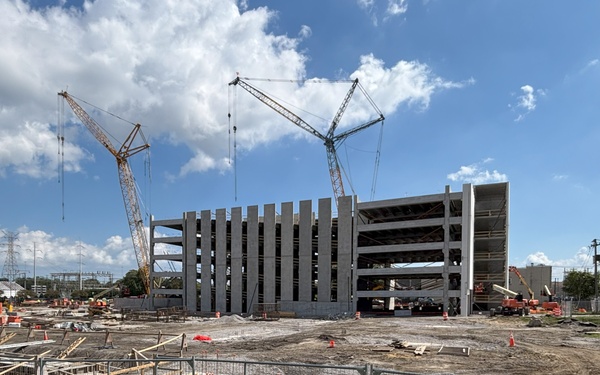New Parking Garage Takes Shape for Sailors, Shipyard Workers