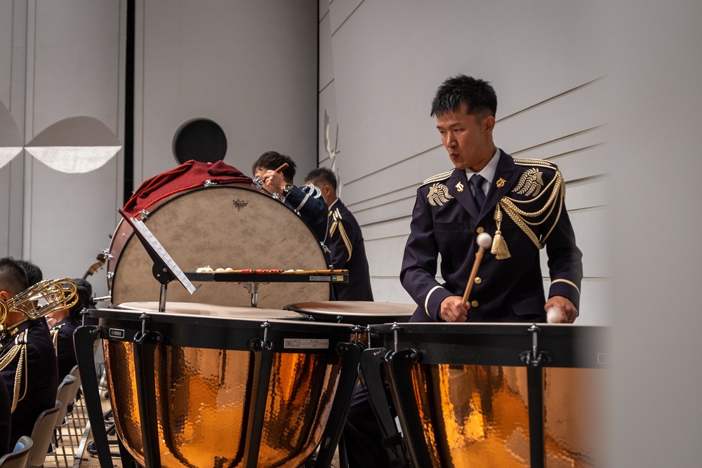U.S. Marine and Japan Ground Self-Defense Force bands preform at the 28th Annual Friendship Through Music Concert
