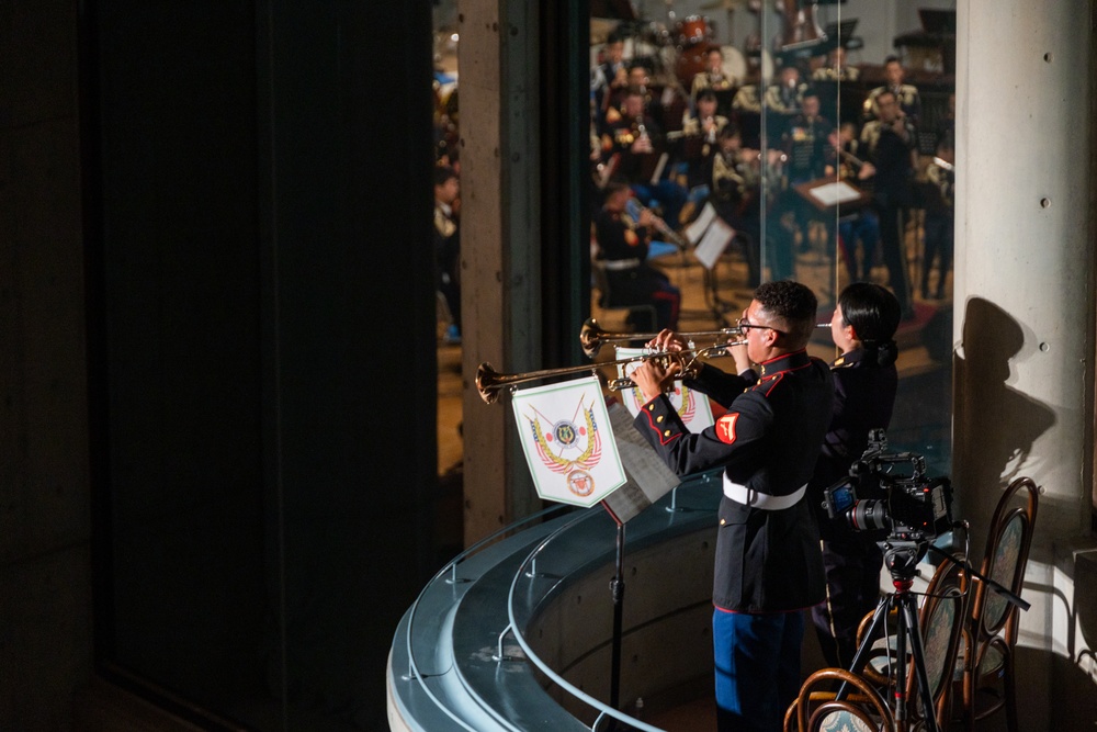 U.S. Marine and Japan Ground Self-Defense Force bands preform at the 28th Annual Friendship Through Music Concert