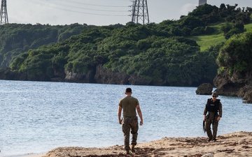 U.S. Marines conduct a beach landing site survey as part of Resolute Dragon 25