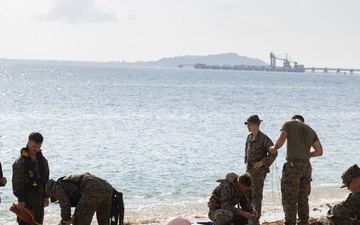 Marines conduct a beach landing site survey as part of Resolute Dragon 25