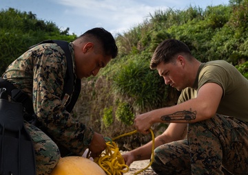 U.S. Marines conduct a beach landing site survey as part of Resolute Dragon 25
