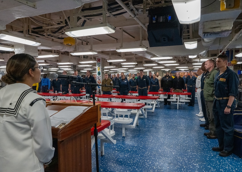 USS America (LHA 6) holds 9/11 Remembrance Ceremony