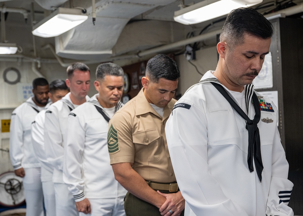 USS America (LHA 6) holds 9/11 Remembrance Ceremony