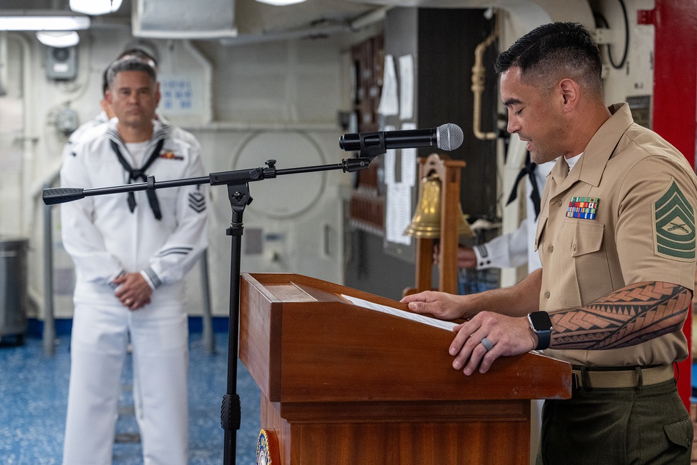 USS America (LHA 6) holds 9/11 Remembrance Ceremony