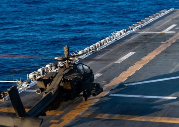 USS America (LHA 6) Conducts Joint Army AH-64E Apache Helicopter Exercise