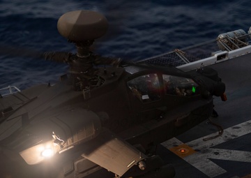 USS America (LHA 6) Conducts Joint Army AH-64E Apache Helicopter Exercise