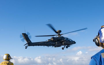 USS America (LHA 6) Conducts Joint Army AH-64E Apache Helicopter Exercise