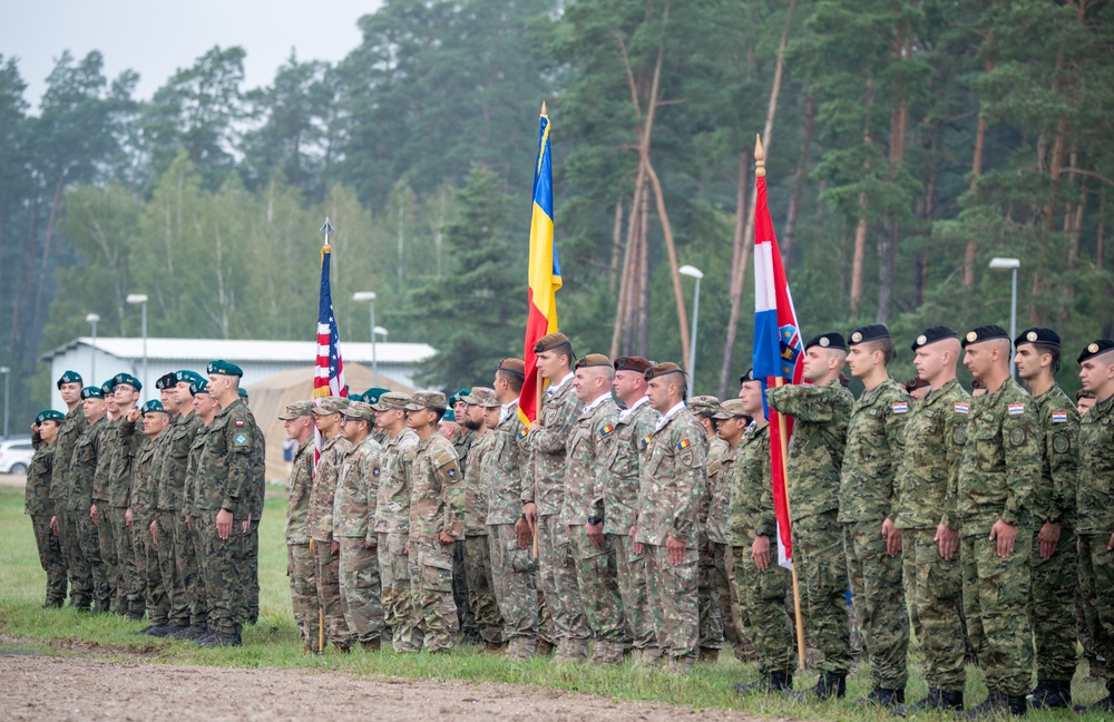 U.S. Soldiers stand with NATO allies on BPTA Day