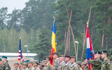 U.S. Soldiers stand with NATO allies on BPTA Day