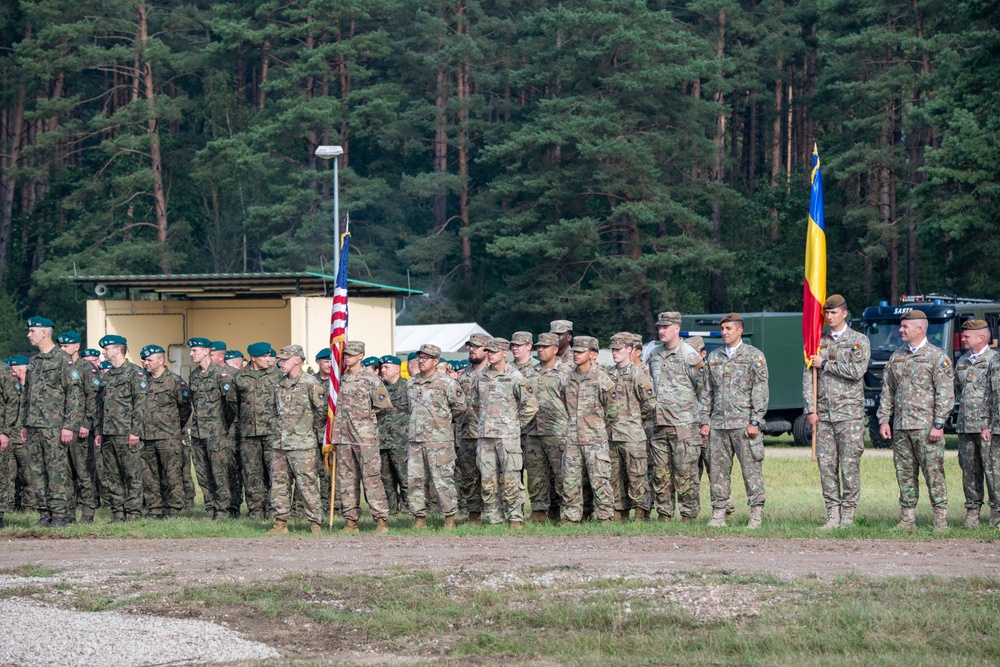 U.S. Soldiers stand in formation during BPTA Day ceremony