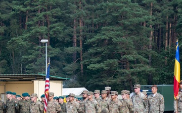 U.S. Soldiers stand in formation during BPTA Day ceremony