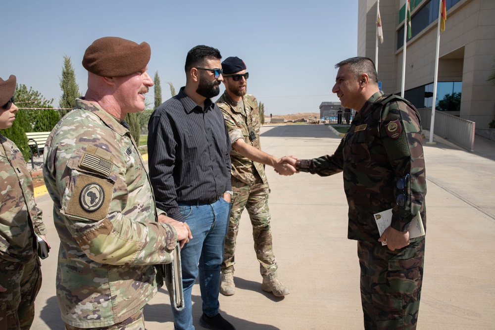 Coalition Forces visit a Peshmerga Hospital