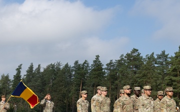 U.S. Soldiers march with NATO allies during BPTA Day