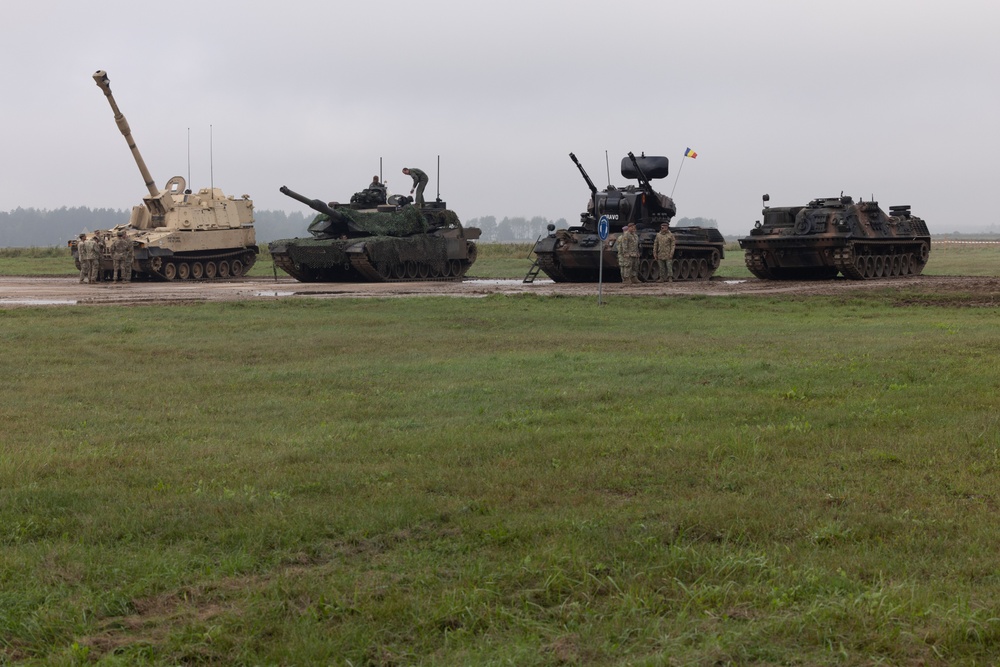 U.S. Soldiers prepare static display before BPTA Day