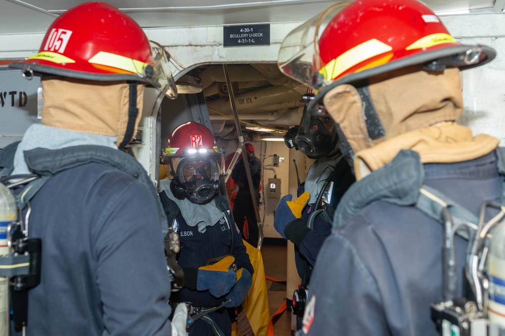 USS Blue Ridge Conducts General Quarters