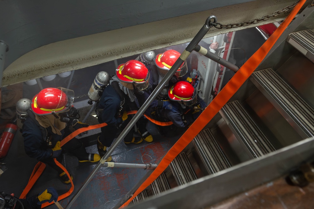 USS Blue Ridge Conducts General Quarters