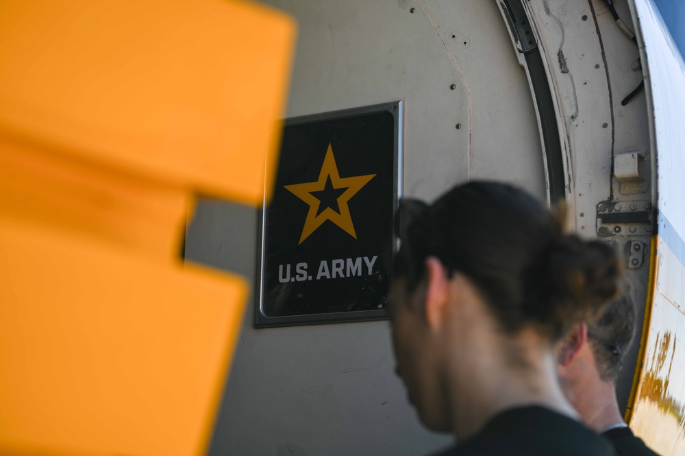 U.S. Army Golden Knights drop in for the 2025 Joint Base Andrews Air Show