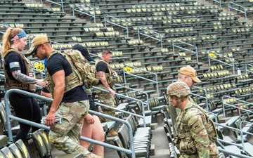 Oregon Guardsmen join other first responders for the 9/11 Memorial Stair Climb at Autzen Stadium