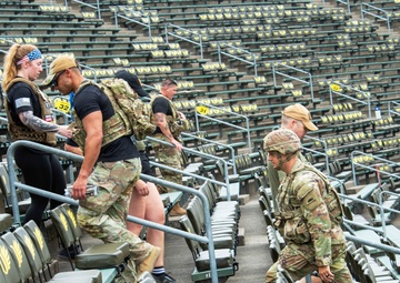 Oregon Guardsmen join other first responders for the 9/11 Memorial Stair Climb at Autzen Stadium