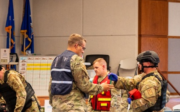 Airmen participate in an active shooter exercise