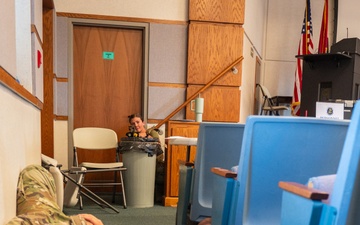Airmen participate in an active shooter exercise