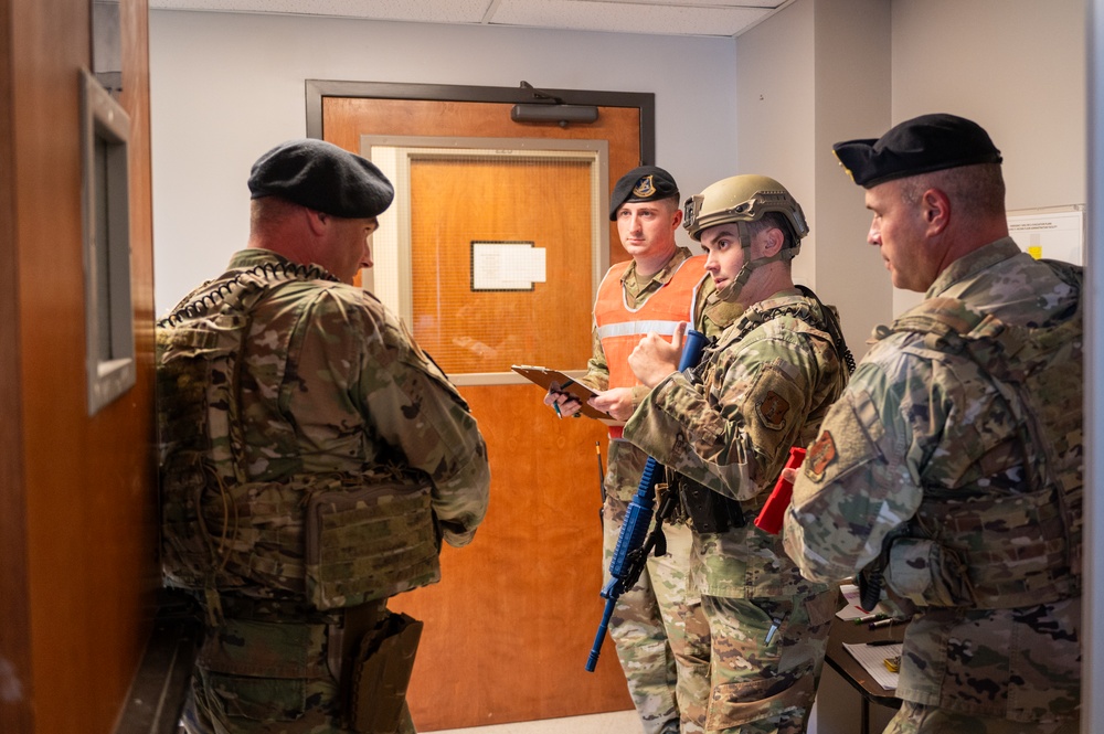 Airmen participate in an active shooter exercise