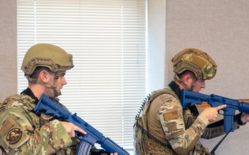 Airmen participate in an active shooter exercise